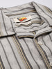 Men's Grey Relaxed Fit Striped Resort Wear Shirt