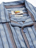 Men's Blue Relaxed Fit Striped Resort Wear Shirt