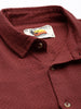 Men's Maroon Relaxed Fit Solid Resort Wear Shirt