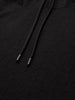 Men's Black Regular Fit Textured Hooded T-Shirt