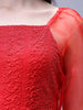 Women's Red Regular Fit Casual Top