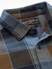 Men's Navy Blue Slim Fit Checked Casual Shirt