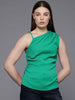 Freehand by The Indian Garage Co Women Fitted Textured One Shoulder Top