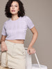Freehand by The Indian Garage Co Women Regular Fit Textured Crop Top