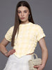 Freehand by The Indian Garage Co Women Fitted Textured Asymmetric Top