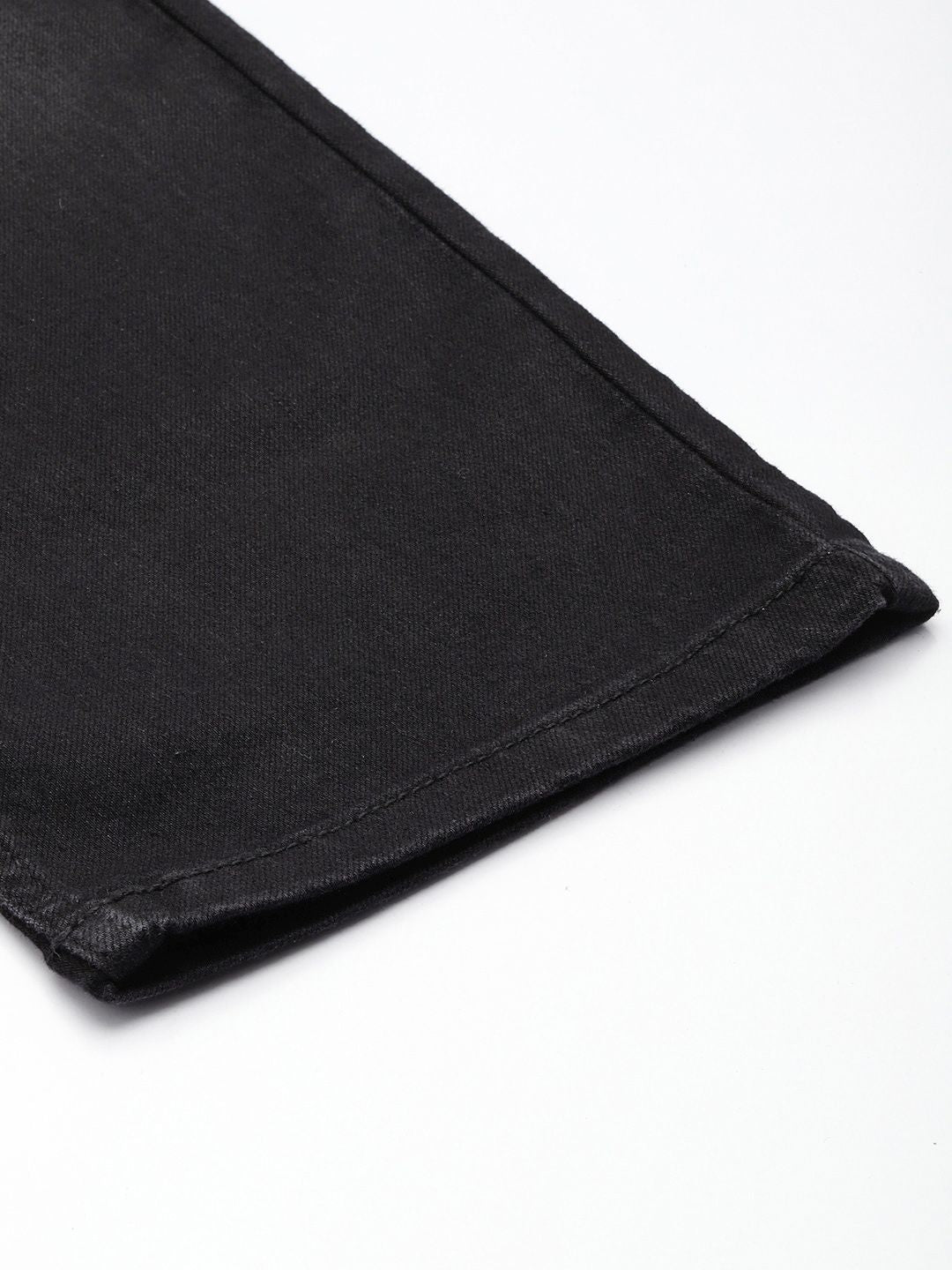 Men's Black Straight Fit Casual Jeans