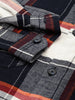 Men's Navy Blue Regular Fit Checked Casual Shirt