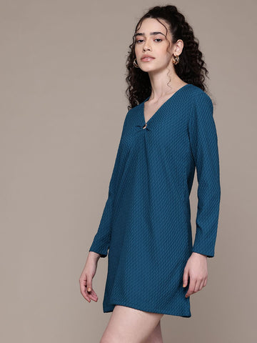 Freehand Women A Line Textured Shift Dress