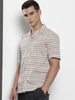 Men's Beige Relaxed Fit Printed Resort Wear Shirt