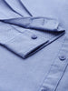 Men's Blue Slim Fit Solid Casual Shirt