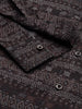 Men's Black Slim Fit Printed Party Wear Shirt