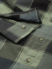 Men's Green Checked Slim Fit Shirt