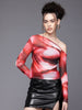 Freehand by The Indian Garage Co Women Fitted Paint Splash Party Gathered Top