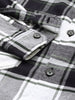 Men's Navy Blue Regular Fit Checked Casual Shirt