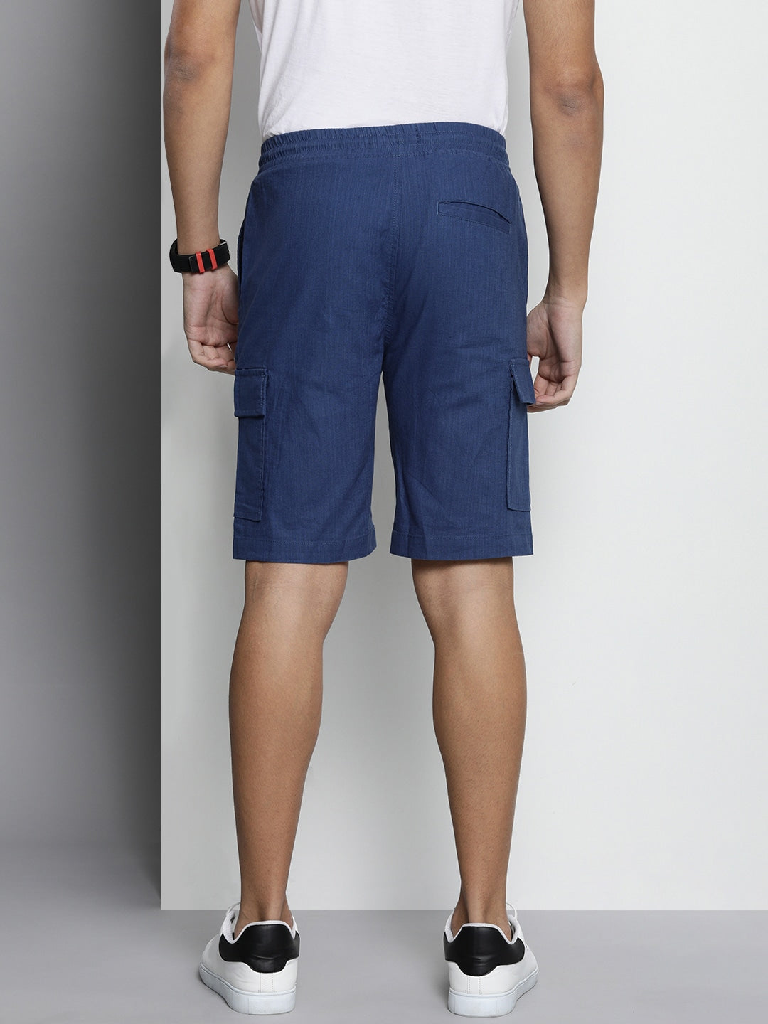 Men Linen Cargo Shorts