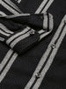 Men's Black Relaxed Fit Striped Resort Wear Shirt