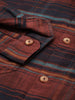 Men's Red Regular Fit Checked Casual Shirt