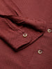 Men's Maroon Relaxed Fit Solid Resort Wear Shirt