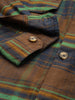 Men's Navy Blue Regular Fit Checked Casual Shirt