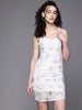 Freehand Women Fitted Floral Mesh Gathered Dress