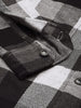 Men's Grey Relaxed Fit Checked Bohemian Shirt