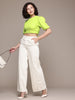Freehand by The Indian Garage Co Women Regular Fit Textured Designer Back  Tie Up Top