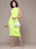Freehand Women Regular Fit Textured Midi Dress