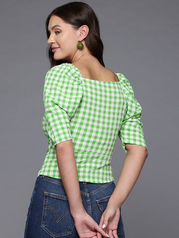 Freehand by The Indian Garage Co Women Fitted Textured Wrap Top
