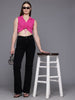 Freehand by The Indian Garage Co Women Fitted Textured Crop Top