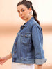 Women's Back Printed Denim Jacket