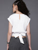 Freehand by The Indian Garage Co Women Regular Fit  Textured Knotted Top