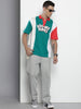 Men's Green Boxy Fit Character Bugs Bunny Printed Polo Collar T-Shirt