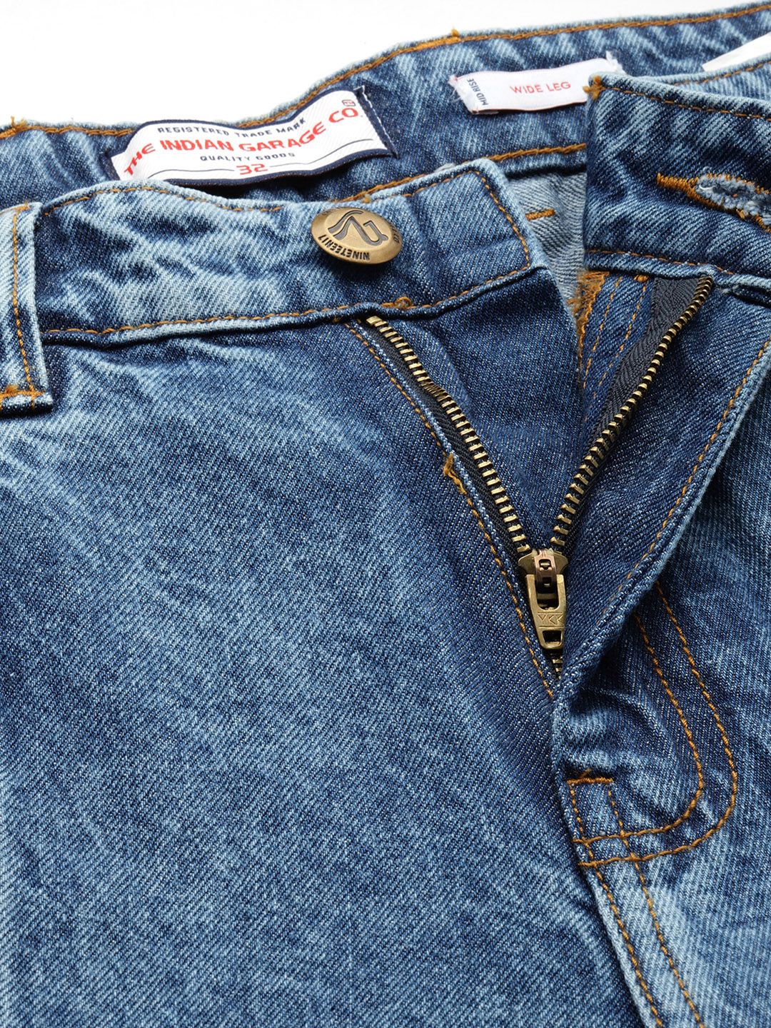 Men's Blue Wide Leg Fit Utility Jeans