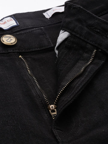 Men's Black Slim Fit Casual Jeans