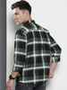 Men's Black Regular Fit Checked Casual Shirt