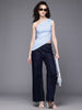 Freehand by The Indian Garage Co Women Fitted Textured One Shoulder Top