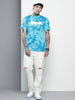 Men's Blue Slim Fit Character Batman Printed Crew Neck T-Shirt