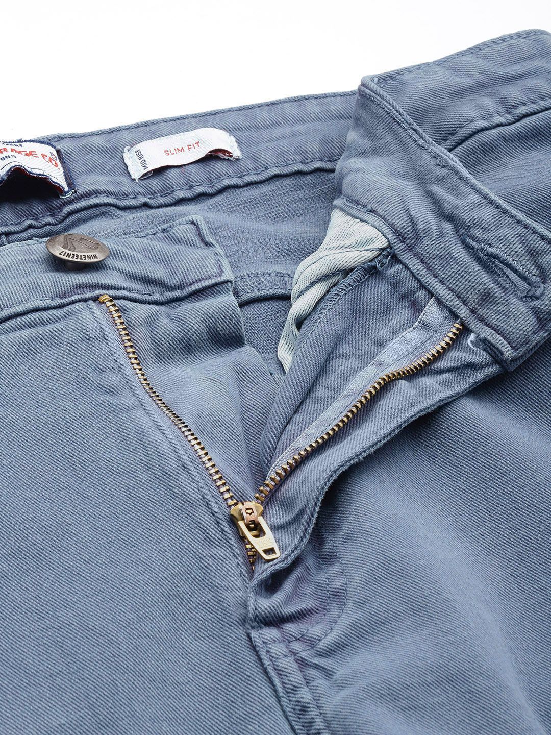 Men's Blue Slim Fit Casual Jeans