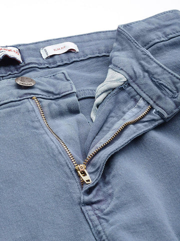 Men's Blue Slim Fit Casual Jeans