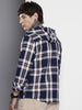 Men's Blue Regular Fit Checked Casual Shirt