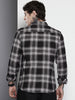 Men's Black Slim Fit Checked Casual Shirt