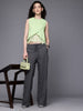 Freehand by The Indian Garage Co Women Regular Fit Textured Crop Top