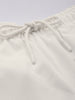 Men's White Relaxed Fit Textured Cargo Joggers