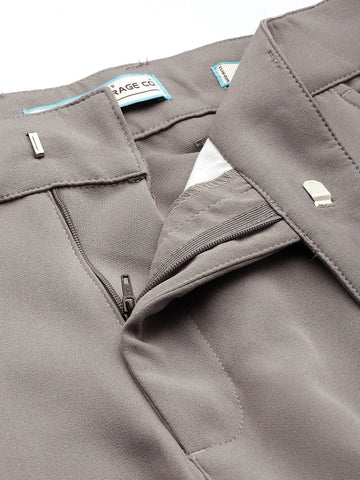 Men's Grey Loose Fit Casual Trousers