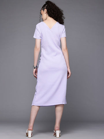 Freehand Women Relaxed Fit Textured Ruched Dress