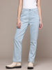 Women's Blue Straight Fit Casual Jeans