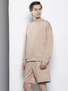 Men's Beige Self Design Relaxed Fit Coordinates