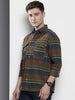 Men's Navy Blue Regular Fit Checked Casual Shirt