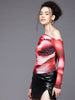 Freehand by The Indian Garage Co Women Fitted Paint Splash Party Gathered Top