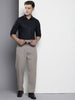 Men's Grey Loose Fit Casual Trousers